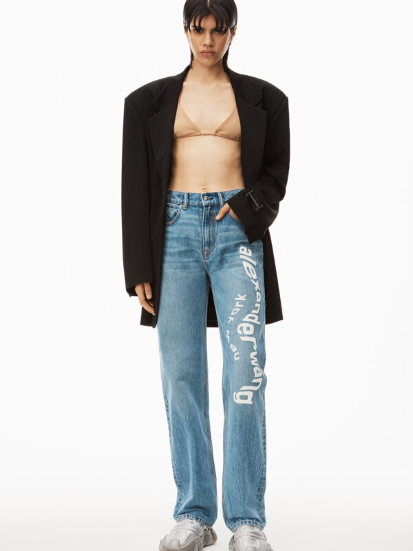 PUFF LOGO STRAIGHT LEG JEANS