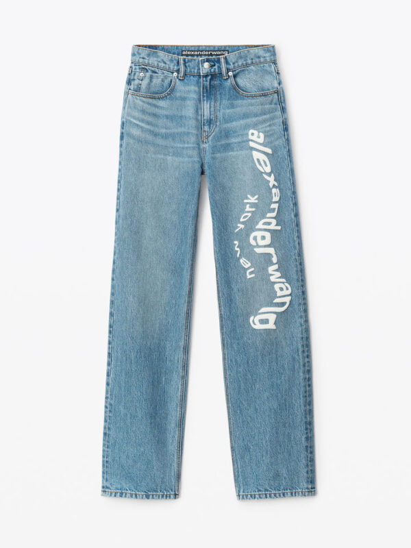 PUFF LOGO STRAIGHT LEG JEANS