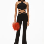 LOGO TRIM HALTER TOP