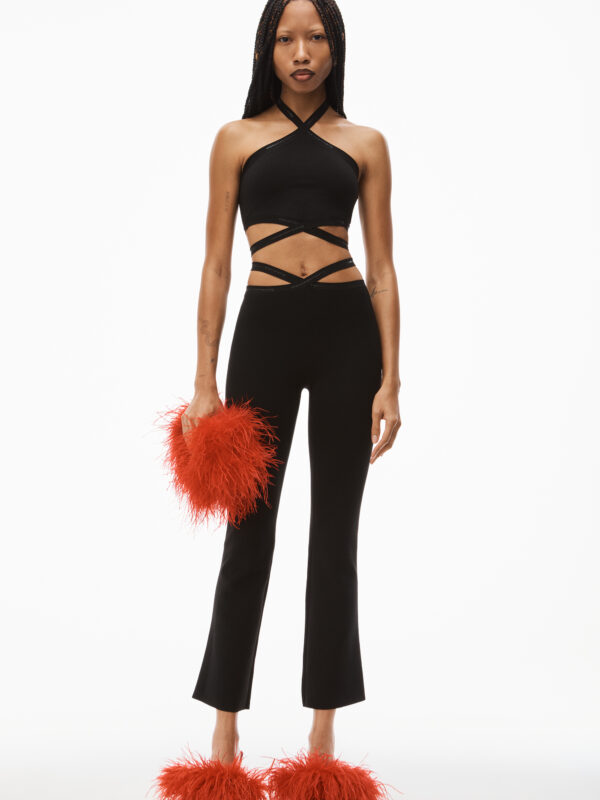 LOGO TRIM HALTER TOP