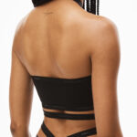 LOGO TRIM HALTER TOP