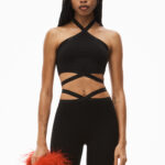 LOGO TRIM HALTER TOP