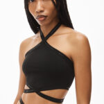 LOGO TRIM HALTER TOP