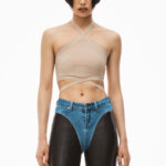 LOGO TRIM HALTER TOP