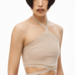 LOGO TRIM HALTER TOP