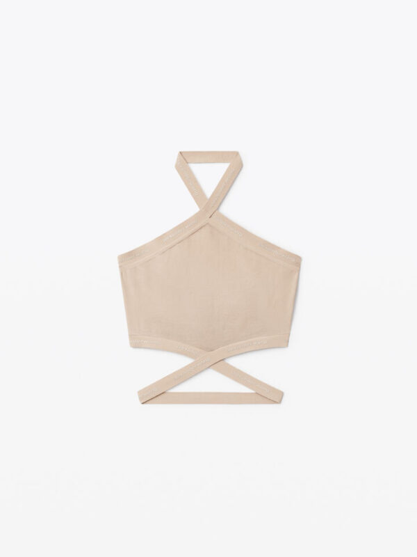 LOGO TRIM HALTER TOP