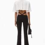 CRISSCROSS LOGO TRIM LEGGINGS IN VISCOSE KNIT