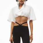 CRISSCROSS LOGO TRIM LEGGINGS IN VISCOSE KNIT