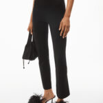CRISSCROSS LOGO TRIM LEGGINGS IN VISCOSE KNIT