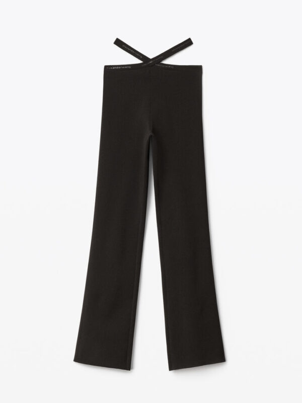 CRISSCROSS LOGO TRIM LEGGINGS IN VISCOSE KNIT