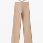CRISSCROSS LOGO TRIM LEGGINGS IN VISCOSE KNIT