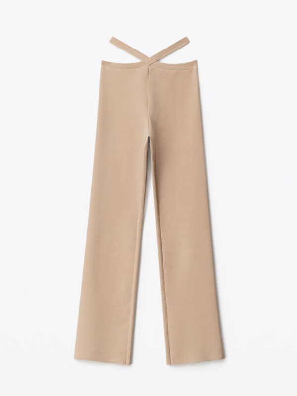 CRISSCROSS LOGO TRIM LEGGINGS IN VISCOSE KNIT