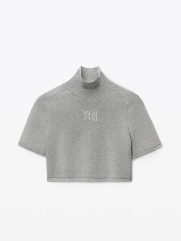 REFLECTIVE CROPPED PULLOVER