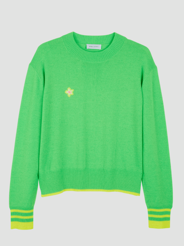 FLOWER EMBROIDERED SWEATER