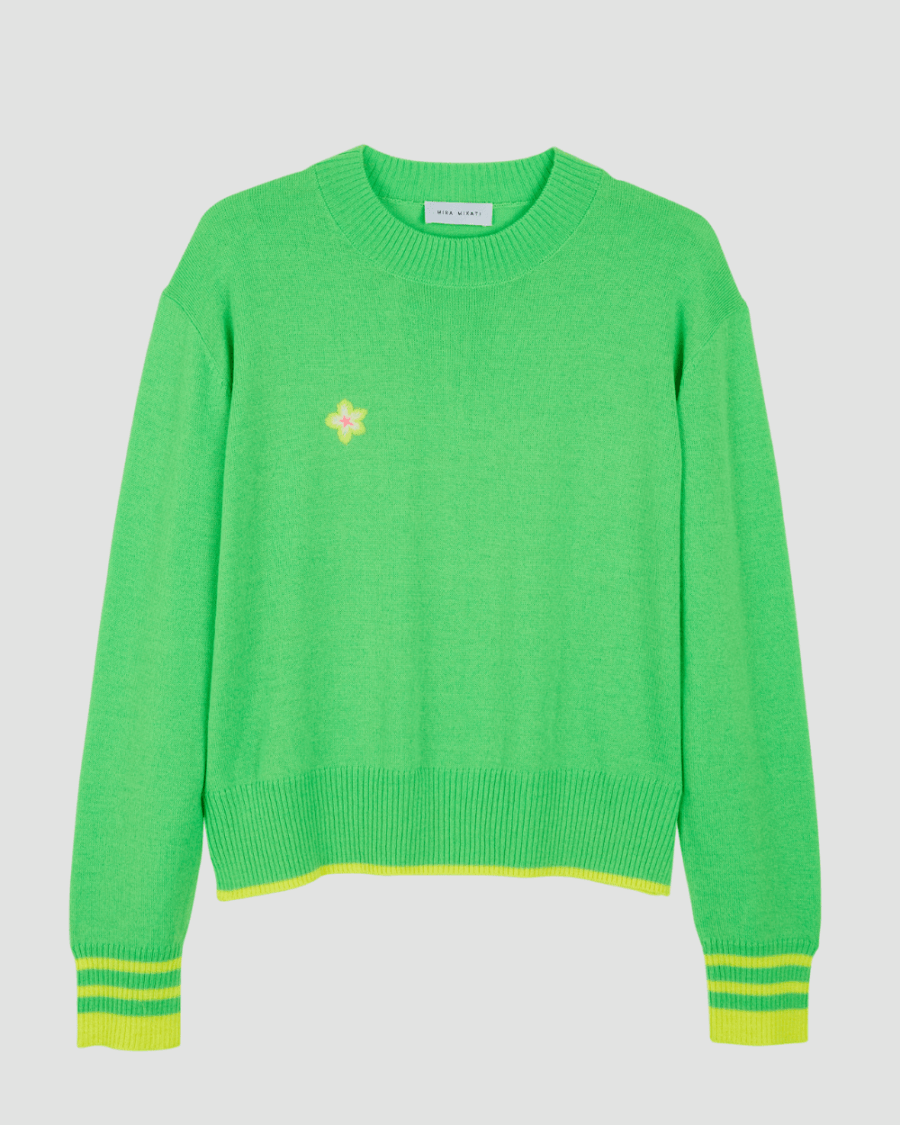 FLOWER EMBROIDERED SWEATER