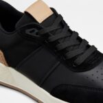 LEATHER AND TECH FABRIC SNEAKERS