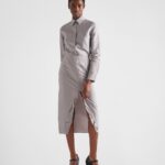 TECHNICAL FABRIC MIDI SKIRT