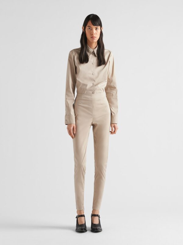 SLIM POPLIN PANTS