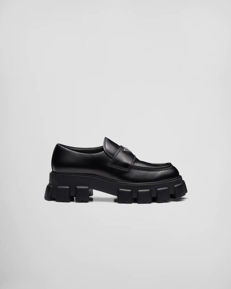 MONOLITH BRUSHED LEATHER LOAFERS MEN
