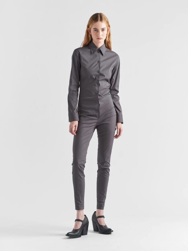 STRETCH POPLIN JUMPSUIT