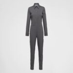 STRETCH POPLIN JUMPSUIT