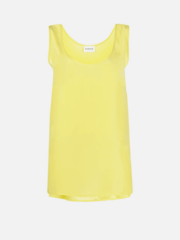 SLEEVELESS SILK TOP