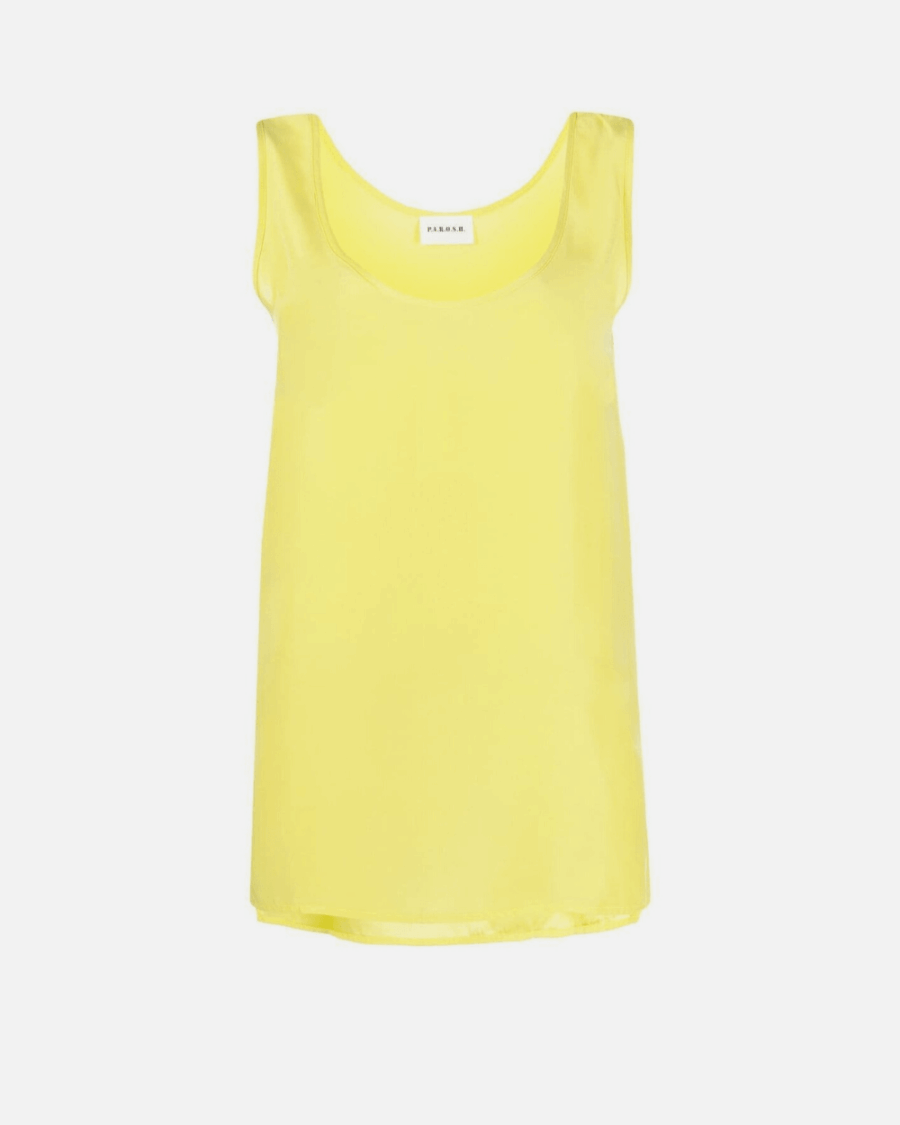 SLEEVELESS SILK TOP