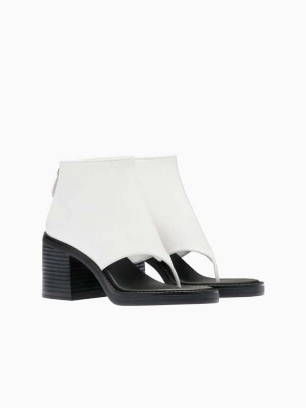 LEATHER THONG RUNWAY BOOTIES