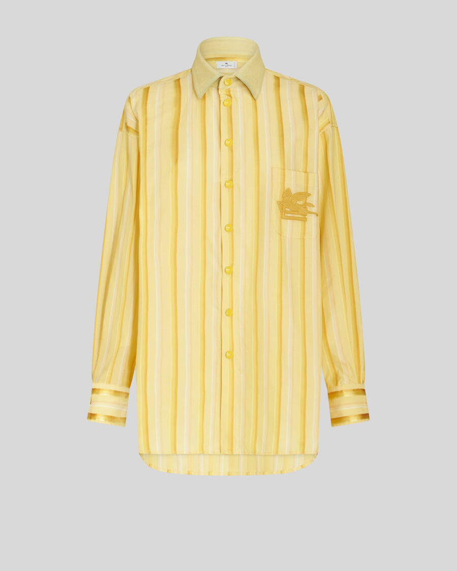 STRIPED SHIRT WITH PEGASO LOGO