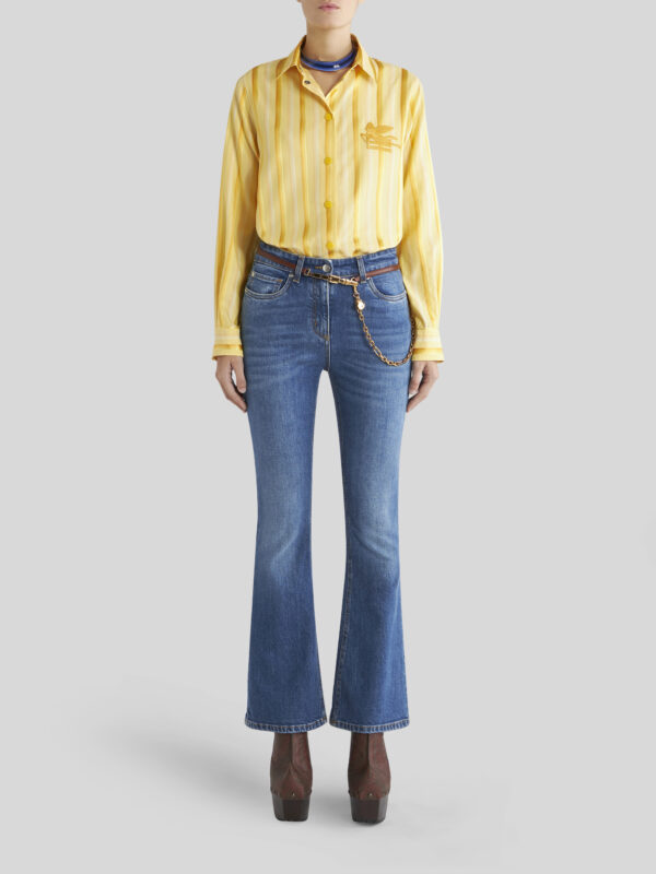 STRIPED SHIRT WITH PEGASO LOGO