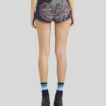 DENIM JACQUARD SHORTS