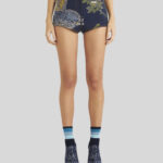 DENIM JACQUARD SHORTS