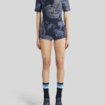 MINI JACQUARD DENIM JUMPSUIT