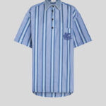 STRIPED MAXI SHIRT WITH PEGASO