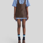 STRIPED MAXI SHIRT WITH PEGASO