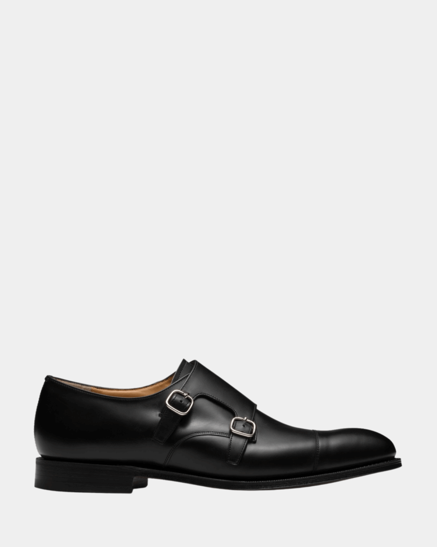 CALF MONK STRAP LOAFERS
