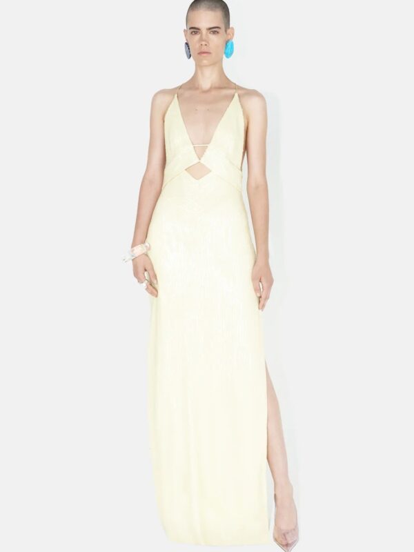 GALVANIZED PRISM DRESS - BUTTERMILK
