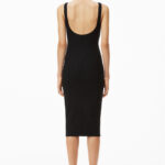 CAMI DRESS IN TEXTURED JACQUARD JERSEY
