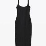 CAMI DRESS IN TEXTURED JACQUARD JERSEY