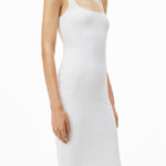 CAMI DRESS IN TEXTURED JACQUARD JERSEY