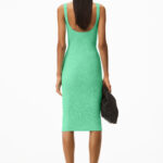 CAMI DRESS IN TEXTURED JACQUARD JERSEY