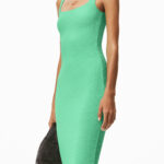 CAMI DRESS IN TEXTURED JACQUARD JERSEY