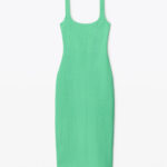 CAMI DRESS IN TEXTURED JACQUARD JERSEY