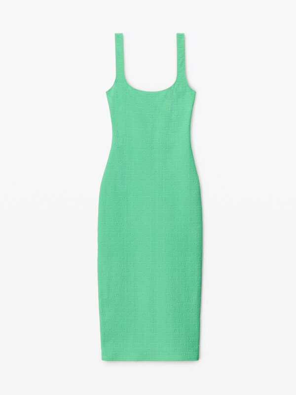 CAMI DRESS IN TEXTURED JACQUARD JERSEY