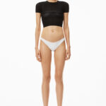 LOGO MESH TEE IN COMPACT NYLON