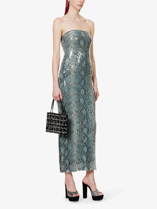 STRAPLESS SEQUIN DRESS