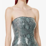 STRAPLESS SEQUIN DRESS