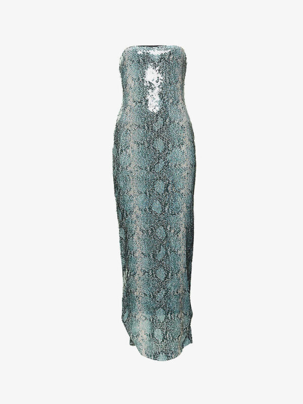 STRAPLESS SEQUIN DRESS