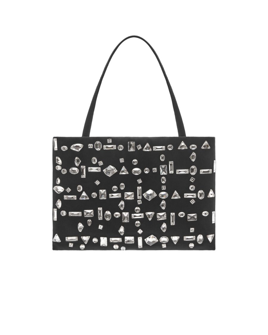 SUKI BAG IN BLACK CRYSTAL CHECK