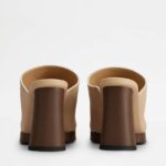 PLATFORM LEATHER 85 MULES